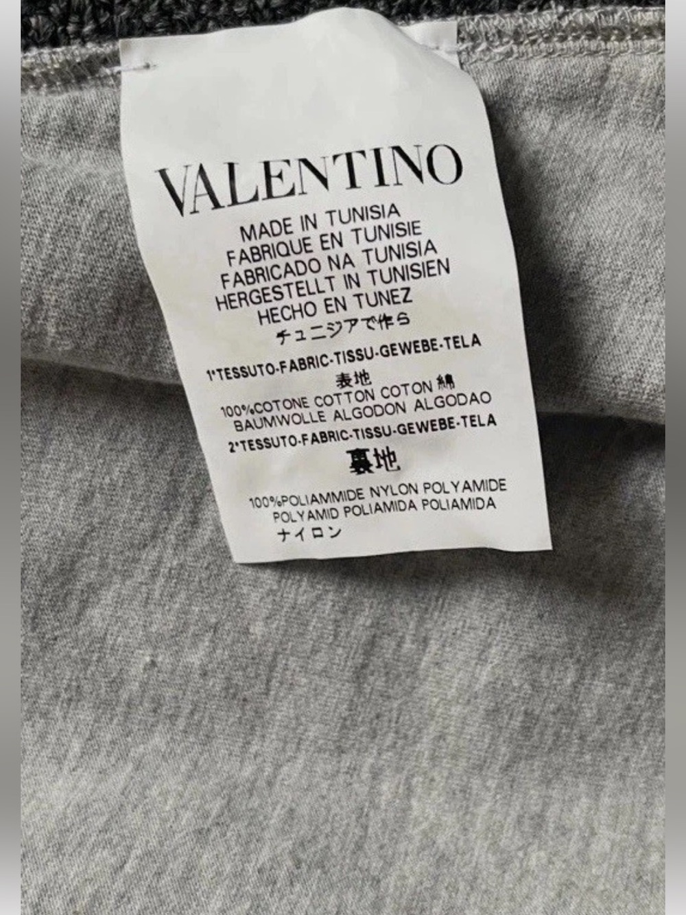 RED Valentino Grey Tulle Sleeveless Mini Dress Black Ruffle V-Neck Cotton Sz M - Picture 10 of 11